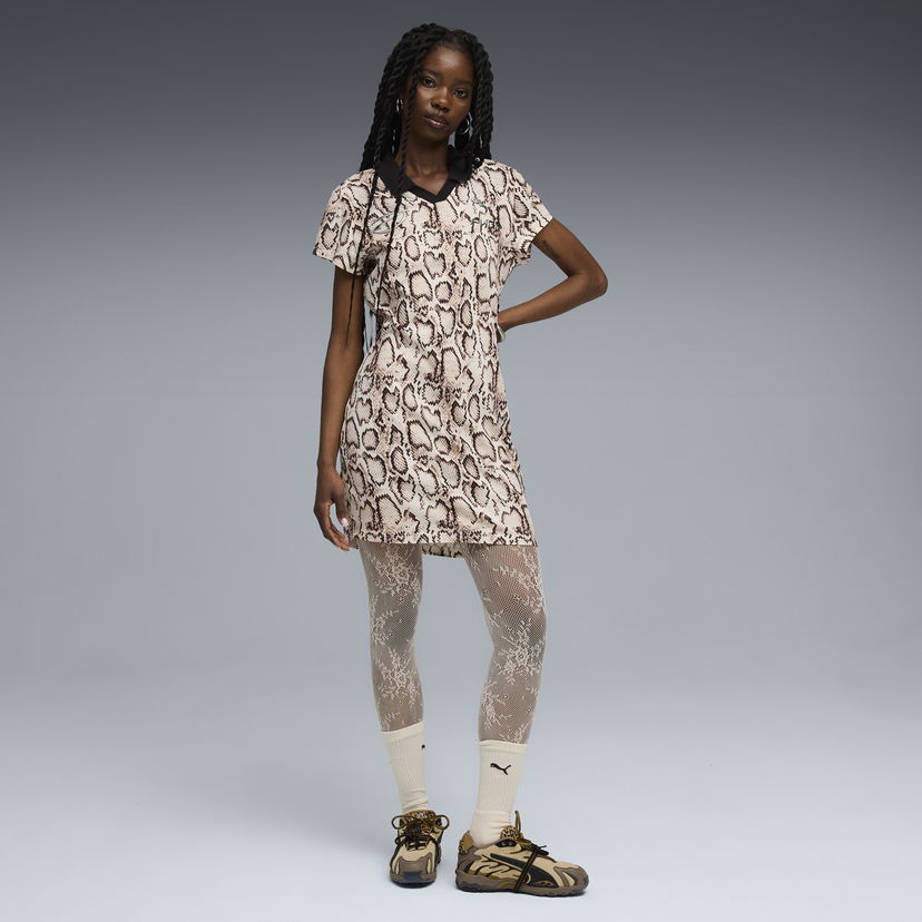 Obleke Puma A$AP ROCKY Snakeskin Print Short-Sleeve Polo Dress Večbarvna | 633416_36