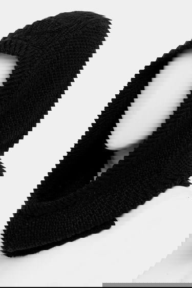 Beanie UGG UGG Cable Knit Balaclava Črna | 102740-BLK, 3
