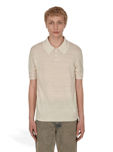 Polo majica Maison Margiela Linen Polo Shirt Bež | S50GL0040S17990 102F