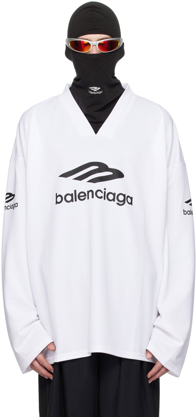 Majica Balenciaga 3B Sports Icon Ski T-Shirt Bela | 779988-TPVQ5-9000