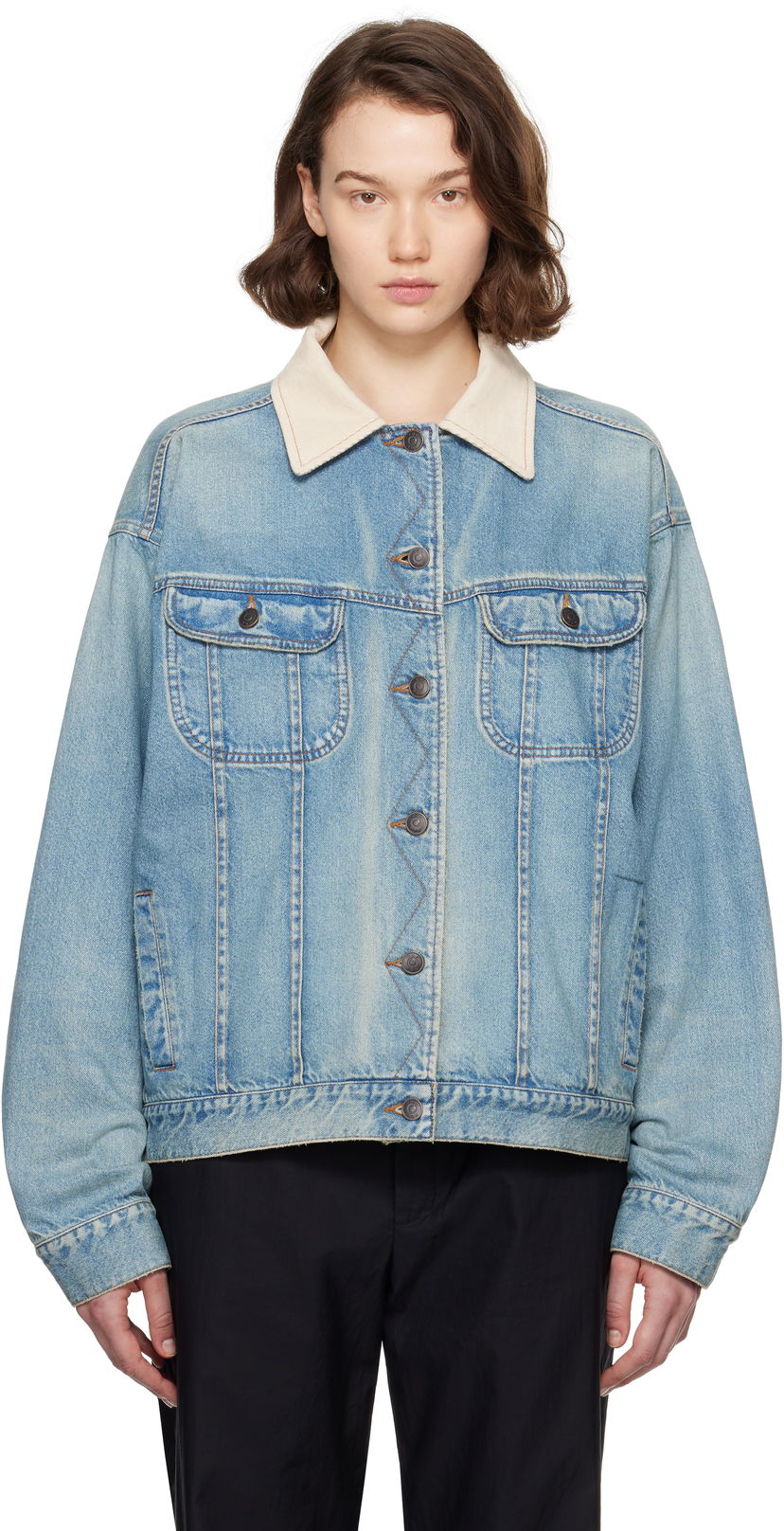Jakna The Row The Row Jorelle Denim Jacket Modra | 8938-W3932