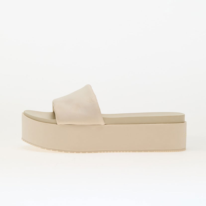Superge in čevlji CALVIN KLEIN Flatform Sandal Slid Beige Bež | YW0YW01791 AEO