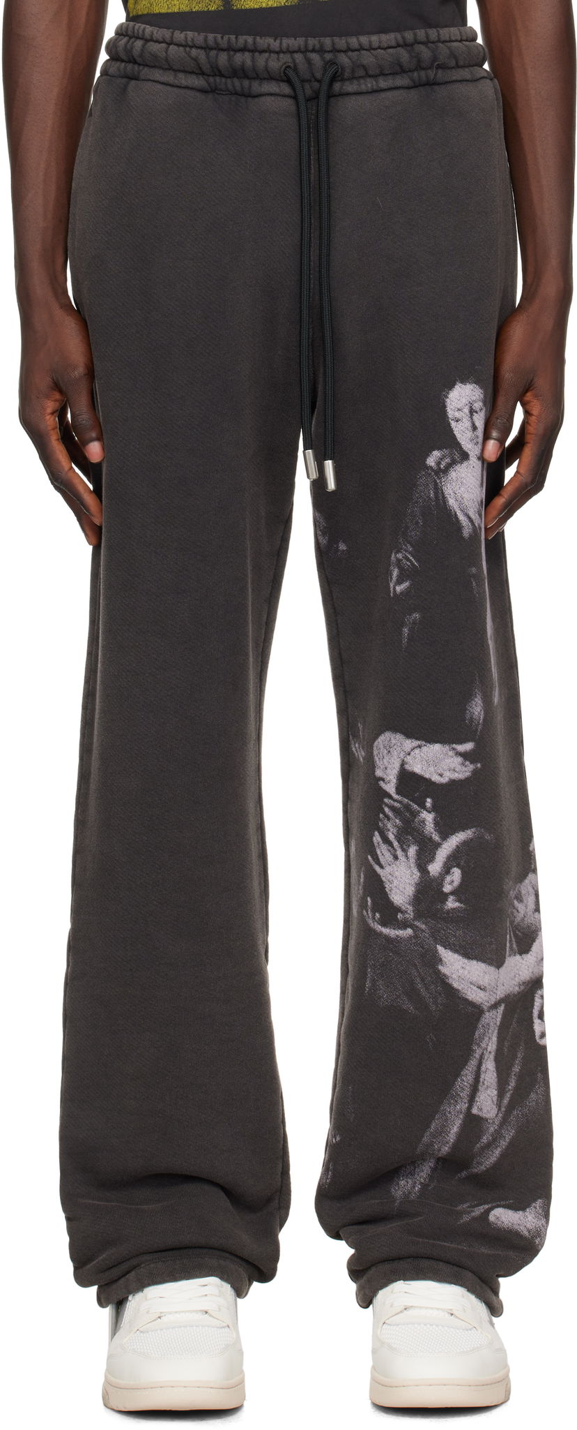 Trenirka Off-White Blurred Mary Graphic Print Sweatpants Črna | OMCH054F24FLE0051001