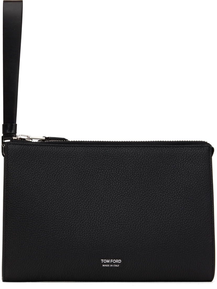 Denarnica Tom Ford Leather Mini Flat Pouch Črna | H0500-LCL213S
