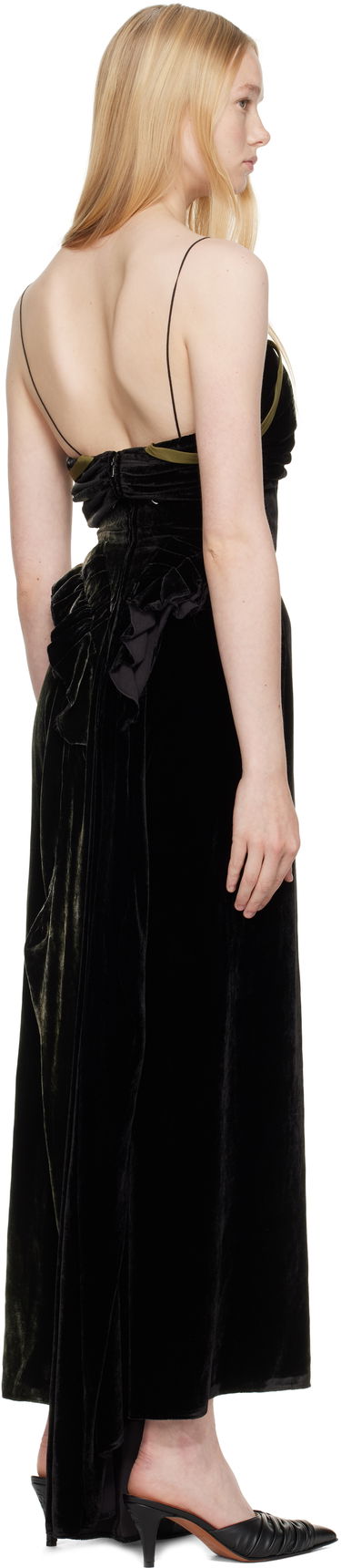 Obleke Maison Margiela Maison Margiela Velvet Maxi Dress Zelena | S51DG0003 M35345, 2
