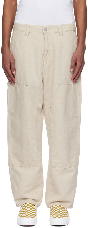 Cargo hlače Carhartt WIP Linen Double Knee Trousers Bež | I033580, 0