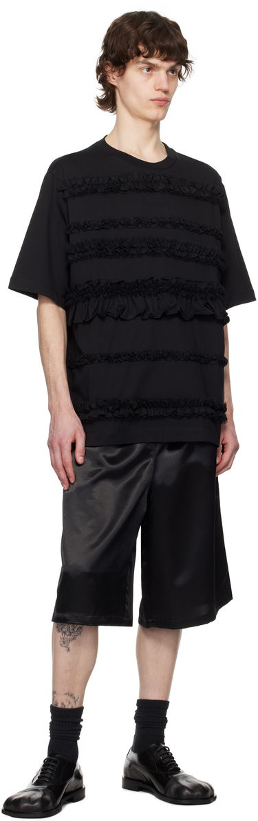 Majica Simone Rocha Simone Rocha Ruffle Frill T-Shirt Črna | 5325 0553, 3