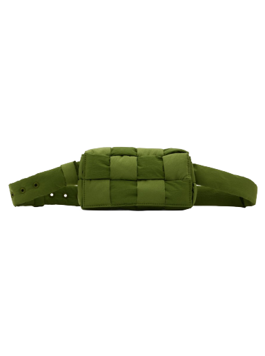 Torbice za okoli pasu Bottega Veneta Padded Tech Cassette Bag Zelena | 679763 VBO80