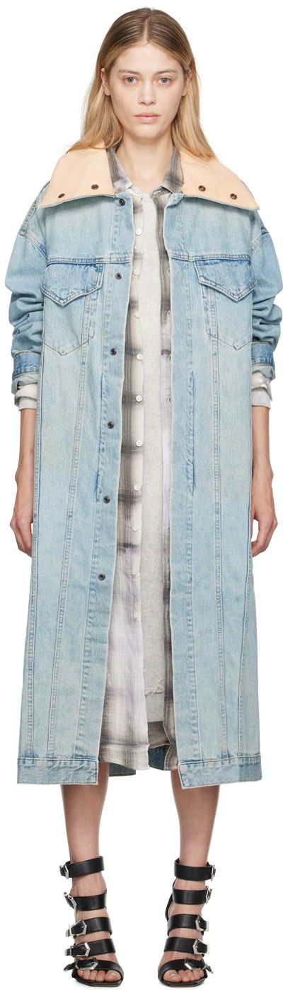 Parka R13 R13 Kat Long Denim Jacket Modra | R13W5169-D245A