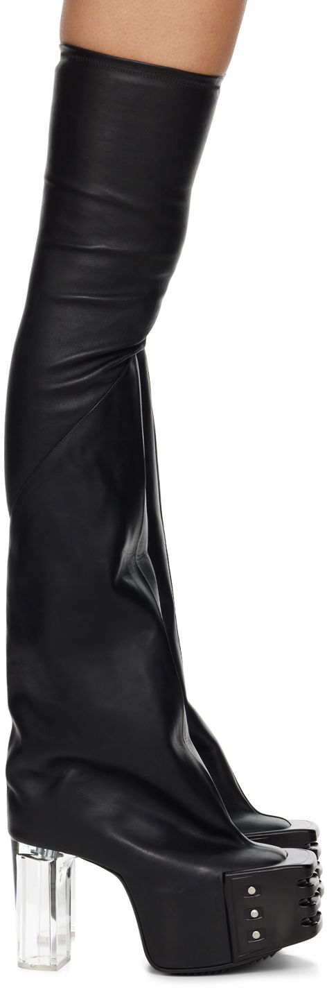 Superge in čevlji Rick Owens Flared Platform Boots "Black" Črna | RO02C1824 LSGEG0, 0