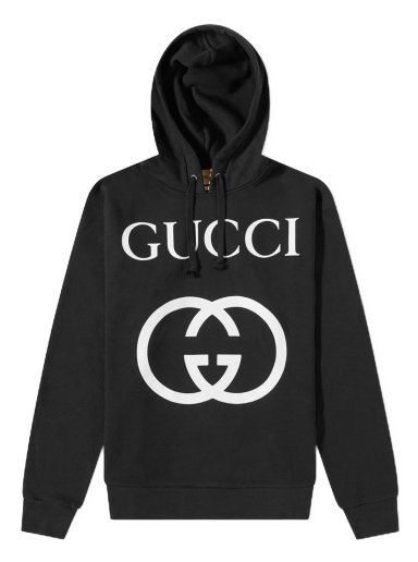 Pulover Gucci Interlocking Gg Hoody Črna | 475374-X3Q25-1289