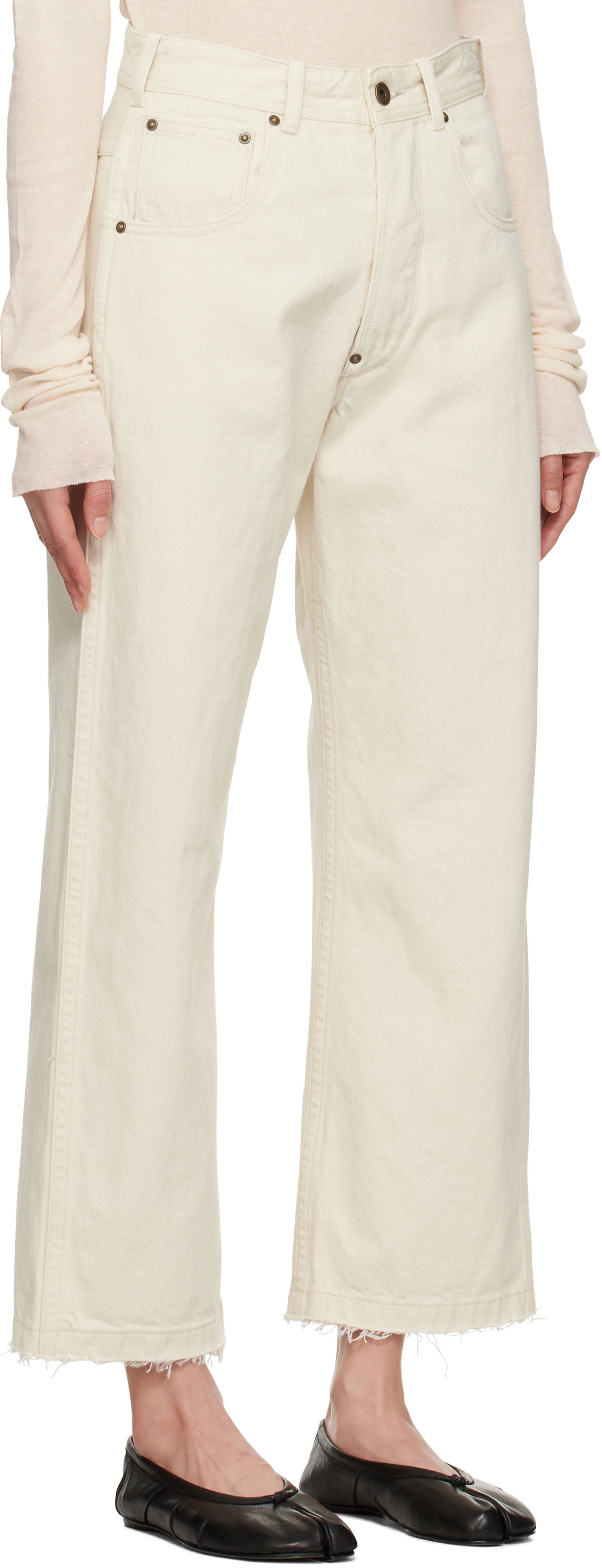 Kavbojke Maison Margiela Maison Margiela Frayed Jeans Bela | S50LA0240 M30026, 1