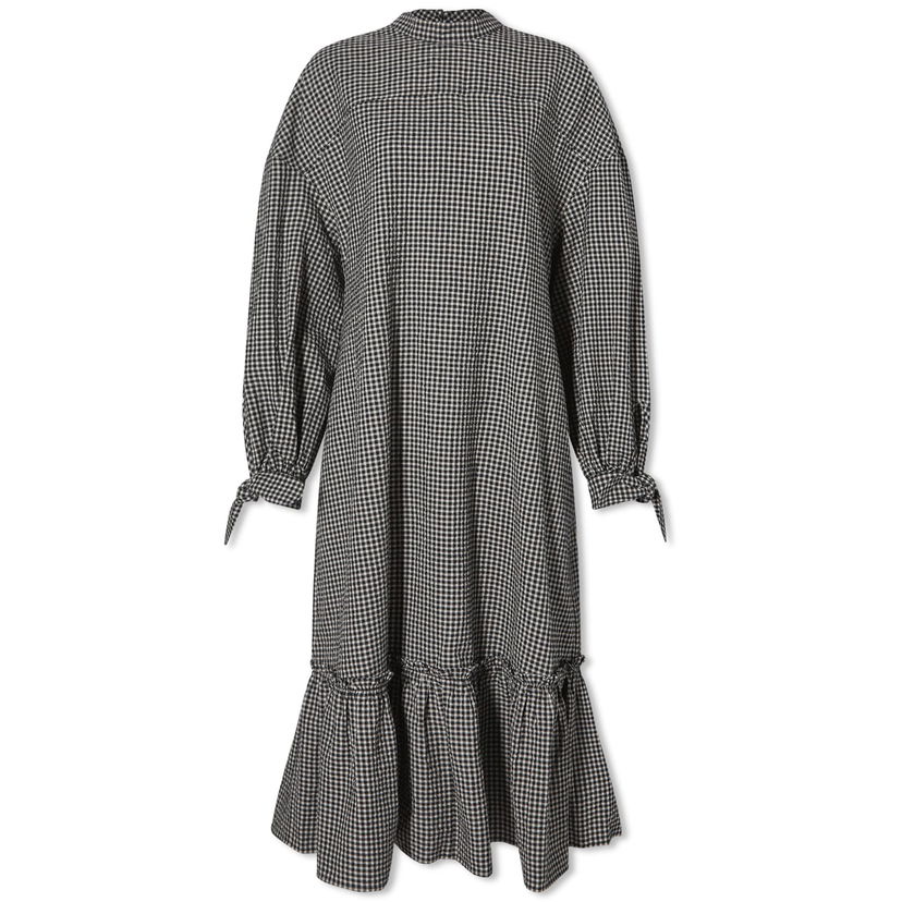 Obleke YMC YMC Rushmore Midi Dress With Long Sleeves Črna | Q1WAI-01