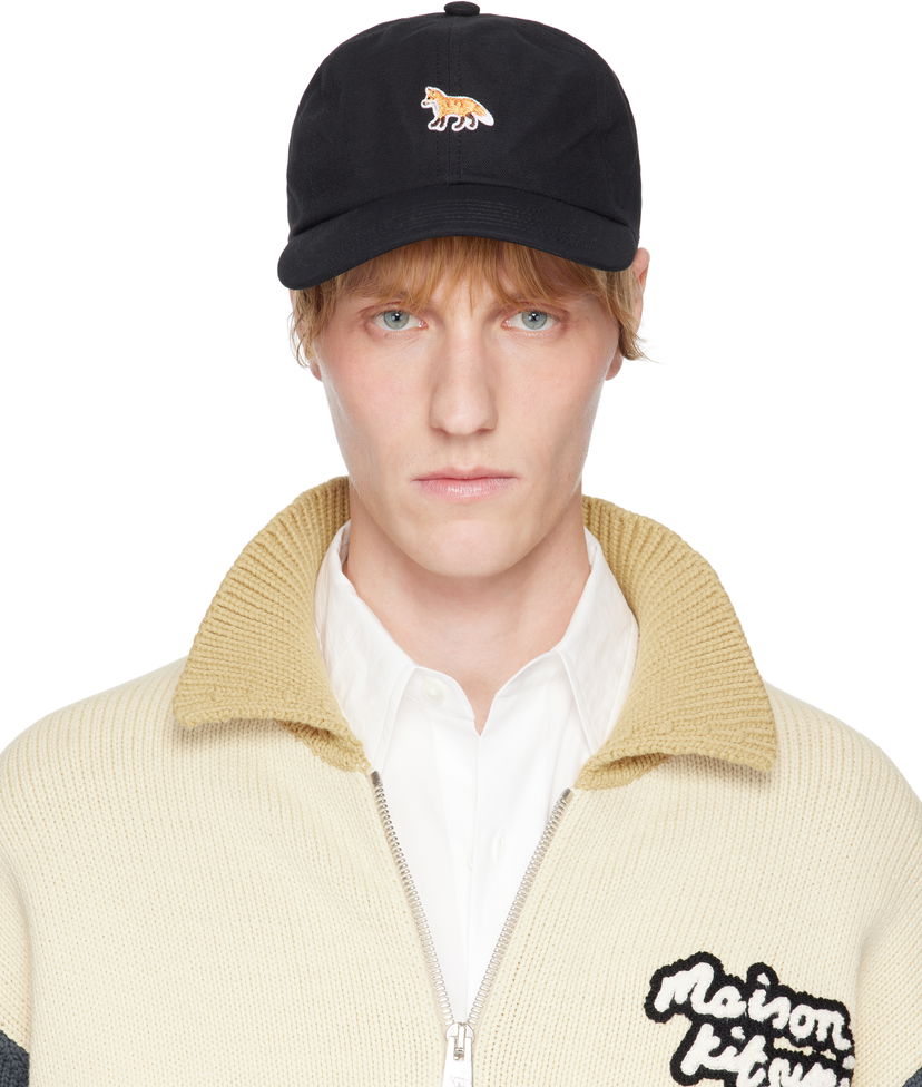 Kapa MAISON KITSUNÉ Maison Kitsuné Baby Fox Baseball Cap Črna | OW06109WB0026