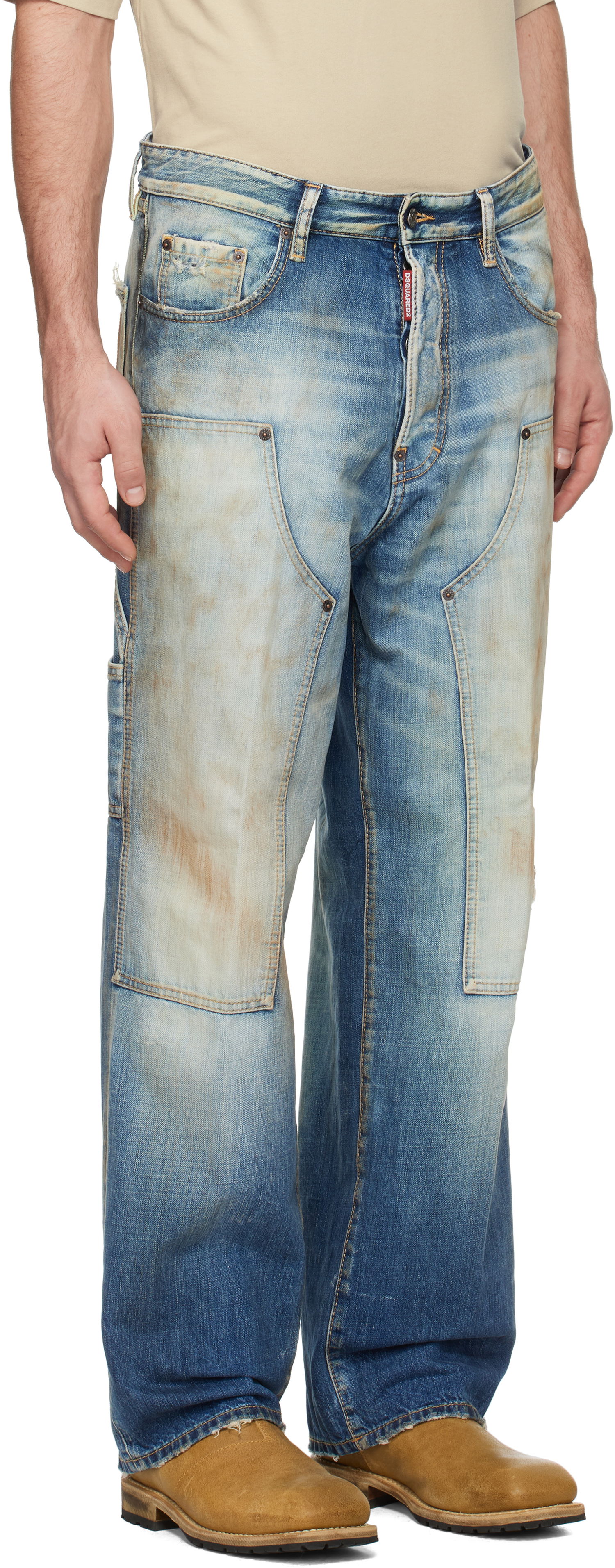 Kavbojke DSQUARED2 Dsquared2 Loose Carpenter Jeans Modra | S74LB1667_S30309, 1