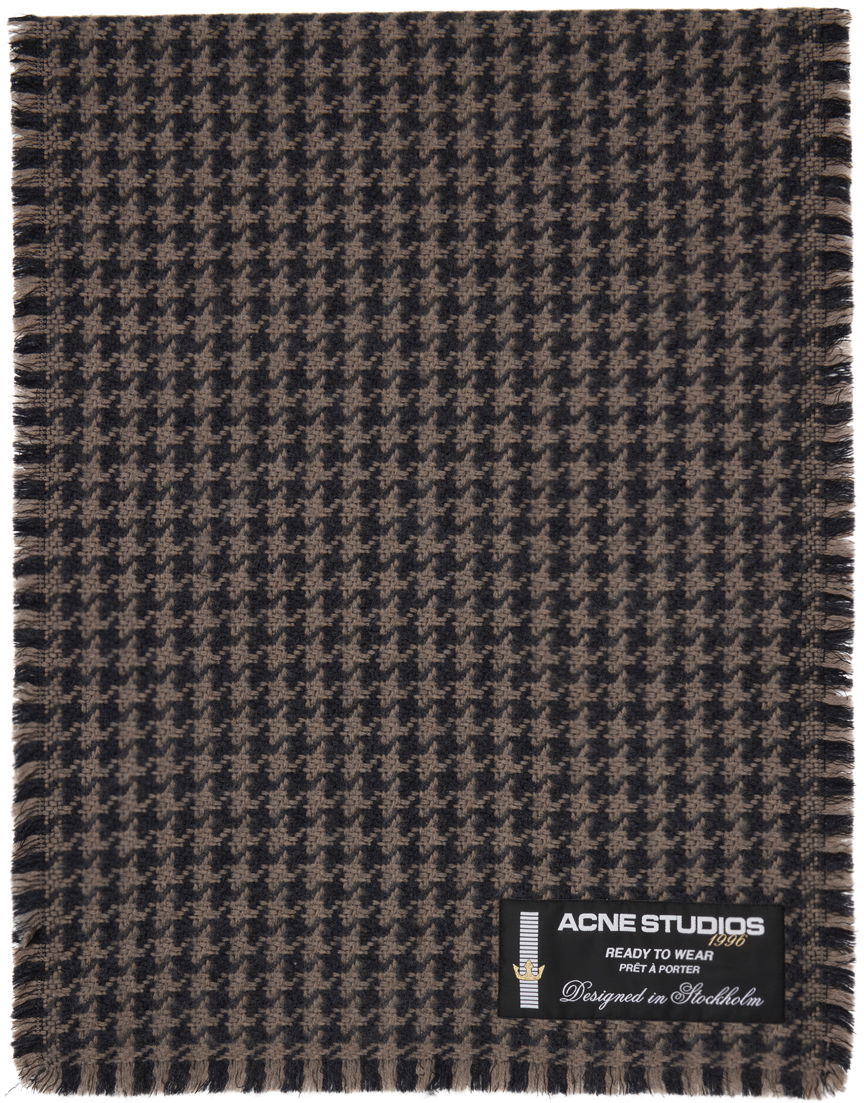 Šala Acne Studios Houndstooth Scarf Siva | CA0264-, 0