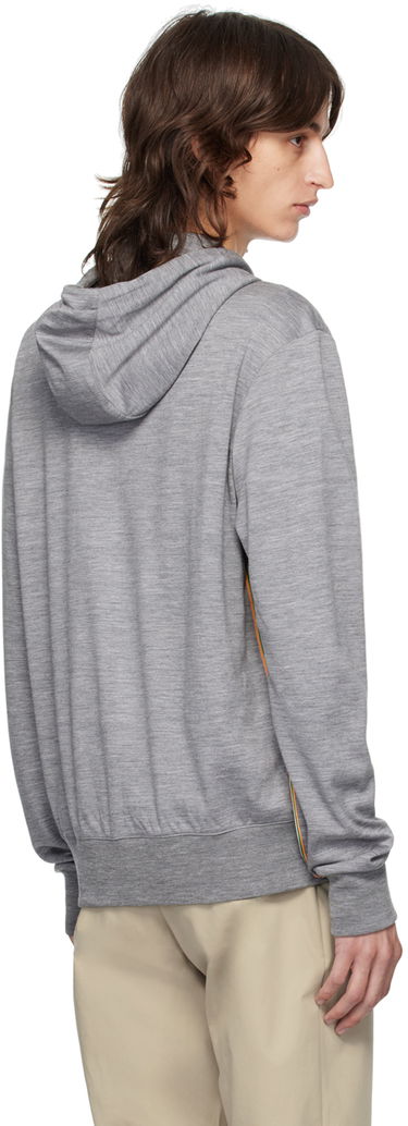 Pulover Paul Smith Paul Smith Signature Stripe Zip Hoodie Siva | M1R-300S-H00035-72, 2