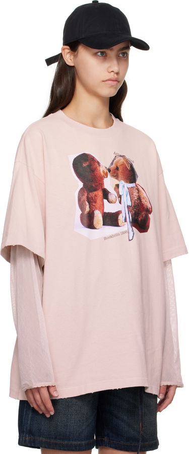 Majica Acne Studios Acne Studios Layered Print T-Shirt Bež | AL0496-, 4