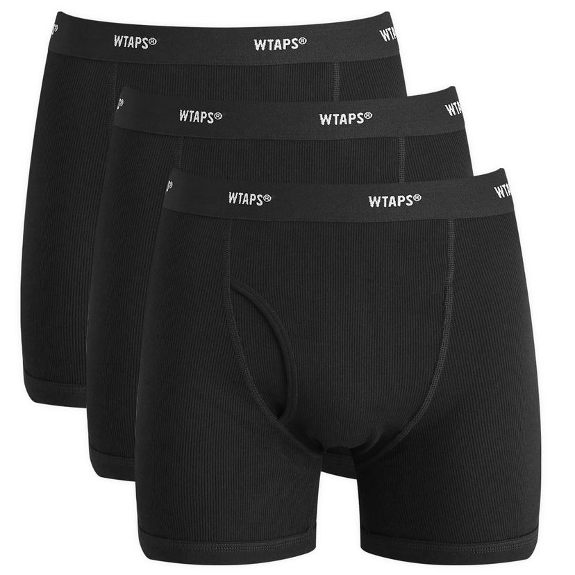 Boksarice WTAPS 3-Pack Skivvies Boxer Shorts Črna | 242MYDT-UWM03-BLK