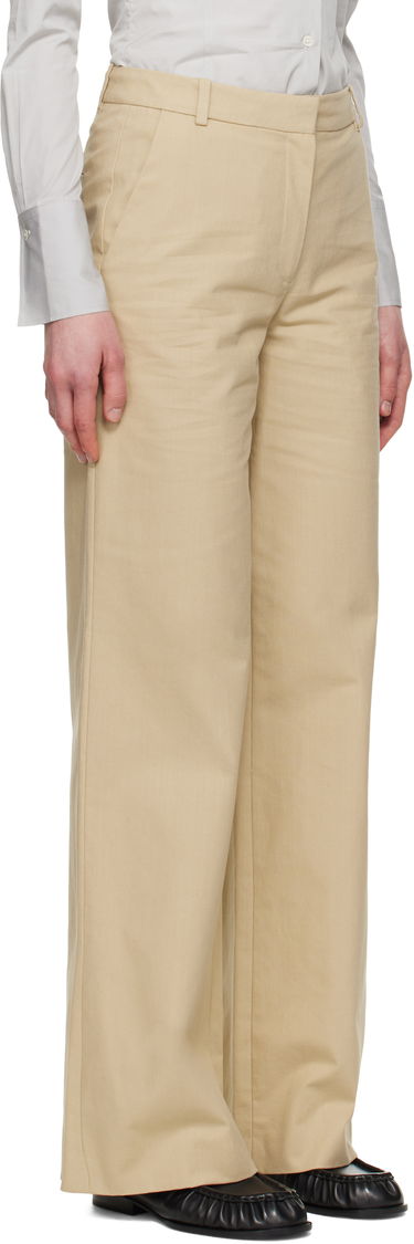 Hlače A.P.C. A.P.C. Margaret Wide-Leg Trousers Bež | COHFU-F08476, 4