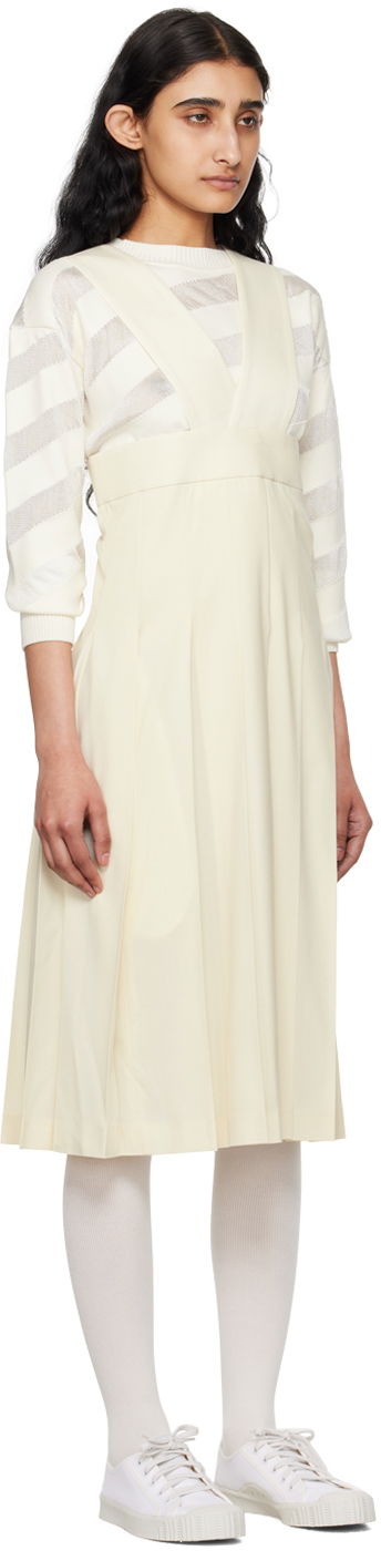 Obleke Comme des Garçons Comme des Garçons Girl Pleated Midi Dress Bela | NM-A008-051, 1