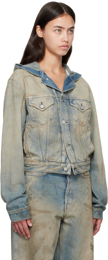 Jakna Acne Studios Acne Studios Hooded Denim Jacket Modra | C90199-, 1