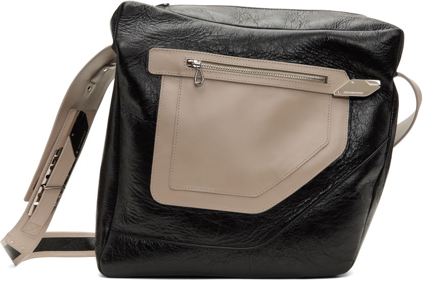 Torba za čez ramo KIKO KOSTADINOV Kiko Kostadinov Deultum Leather Messenger Bag Črna | KKSS25BG01-153
