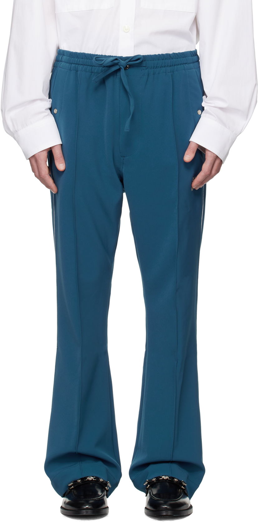 Hlače Needles Piping Cowboy Trousers Modra | PU209