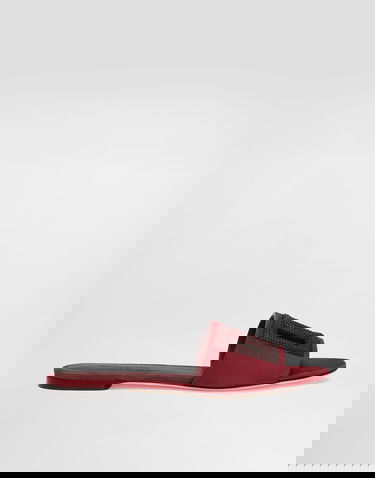 Modni dodatki Dolce & Gabbana Dolce & Gabbana Suede Rhinestone Slides Bordo | CQ0666AV1488G305, 0