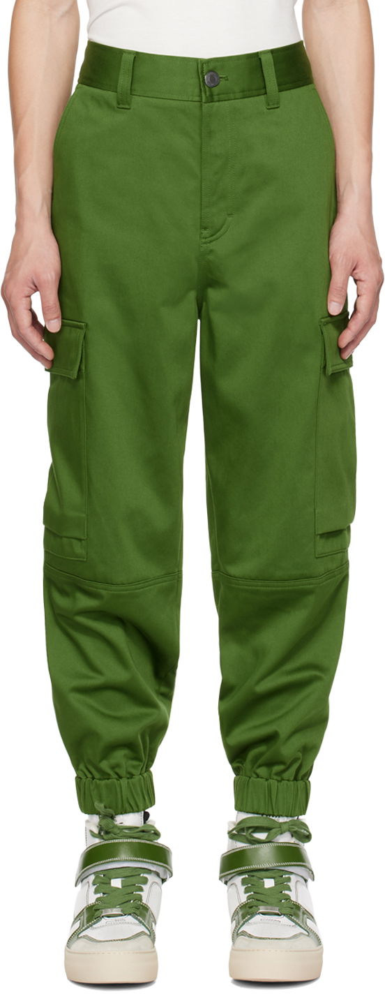 Cargo hlače AMI Cuffs Cargo Pants Zelena | HTR210.CO0009, 0