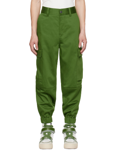 Cargo hlače AMI Cuffs Cargo Pants Zelena | HTR210.CO0009