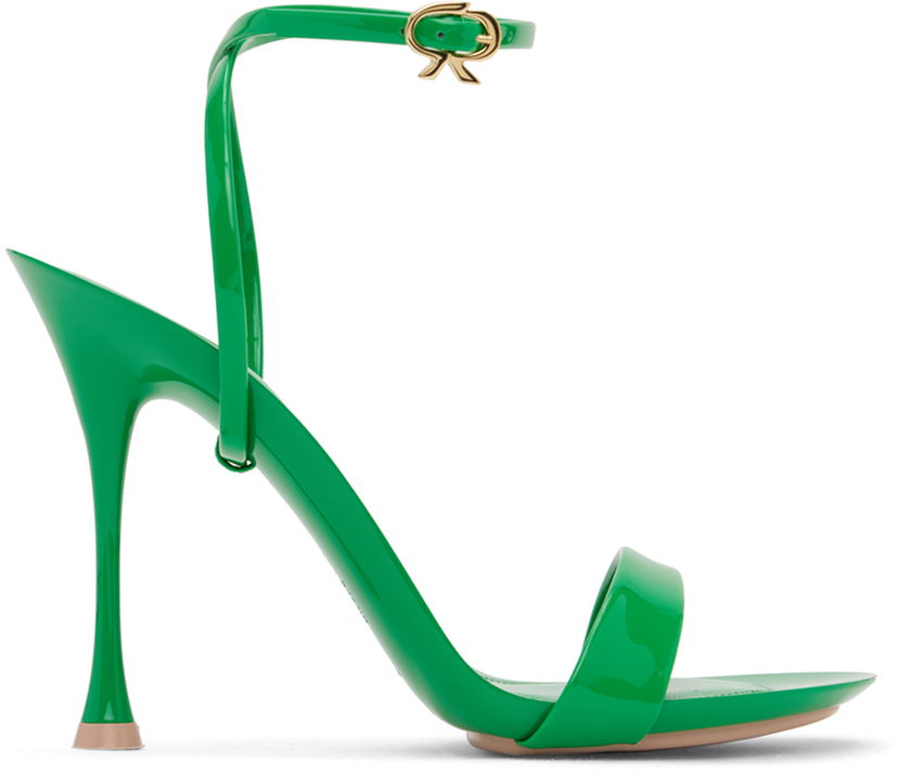 Superge in čevlji Gianvito Rossi Ribbon Heeled Sandals Zelena | G32174.95LAC.VER