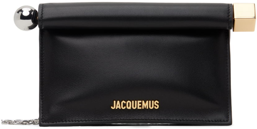 Torbica Jacquemus Les Sculptures 'La petite pochette rond carré' Pouch Črna | 24E241BA392-3171