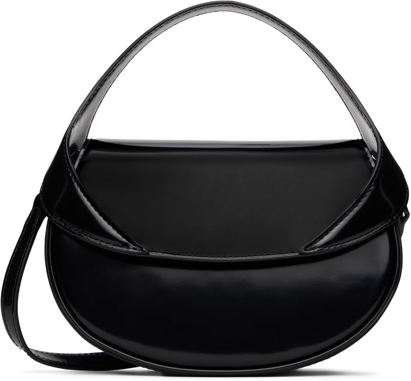 Torba za čez ramo BY FAR BY FAR Hari Semi Patent Leather Shoulder Bag Črna | MWBTH008CL017BK001PL
