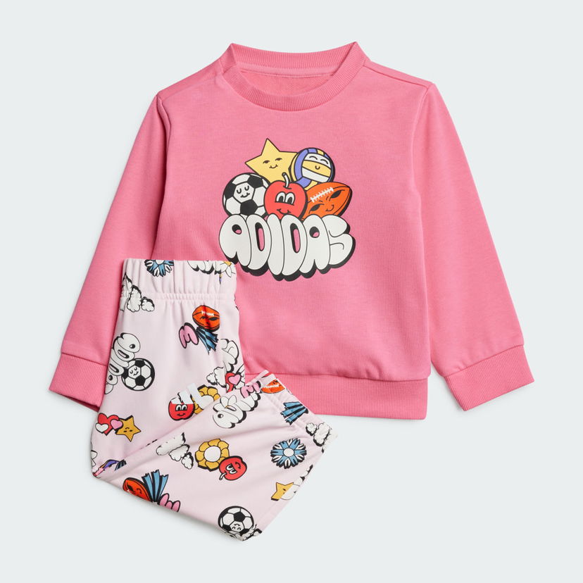Trenirka adidas Performance Seasonal Essentials Fun Kids' Set Roza | JD0061