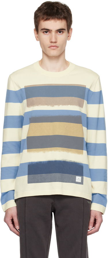 Majica Paul Smith PS Paul Smith Stripe Long Sleeve Sweater Bež | M2R-226Y-L21872, 0