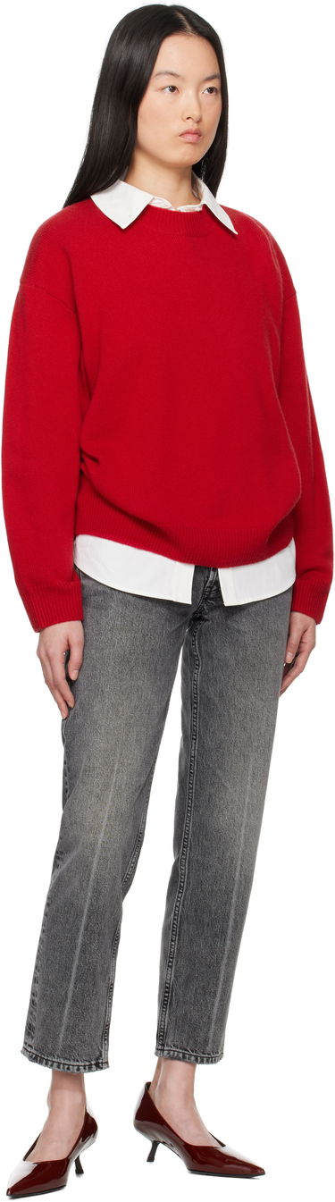 Pleteni pulover Anine Bing Anine Bing Lee Crewneck Sweater Rdeča | A-09-10662-RED13, 3