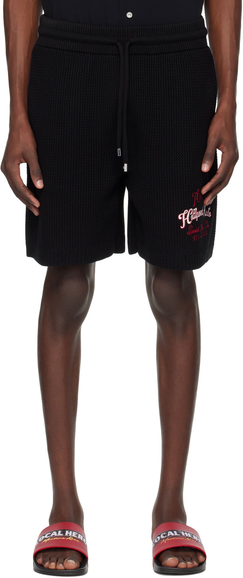 Kratke hlače AMIRI AMIRI 'Hollywood Auto' Mesh Shorts Črna | AMKNSH1049
