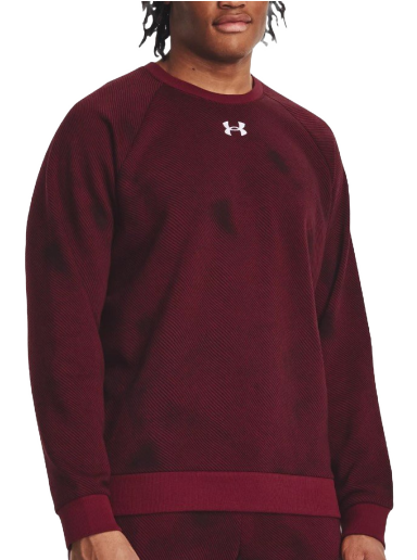 Pulover Under Armour Rival Fleece Printed Crew Sweat Bordo | 1379756-600