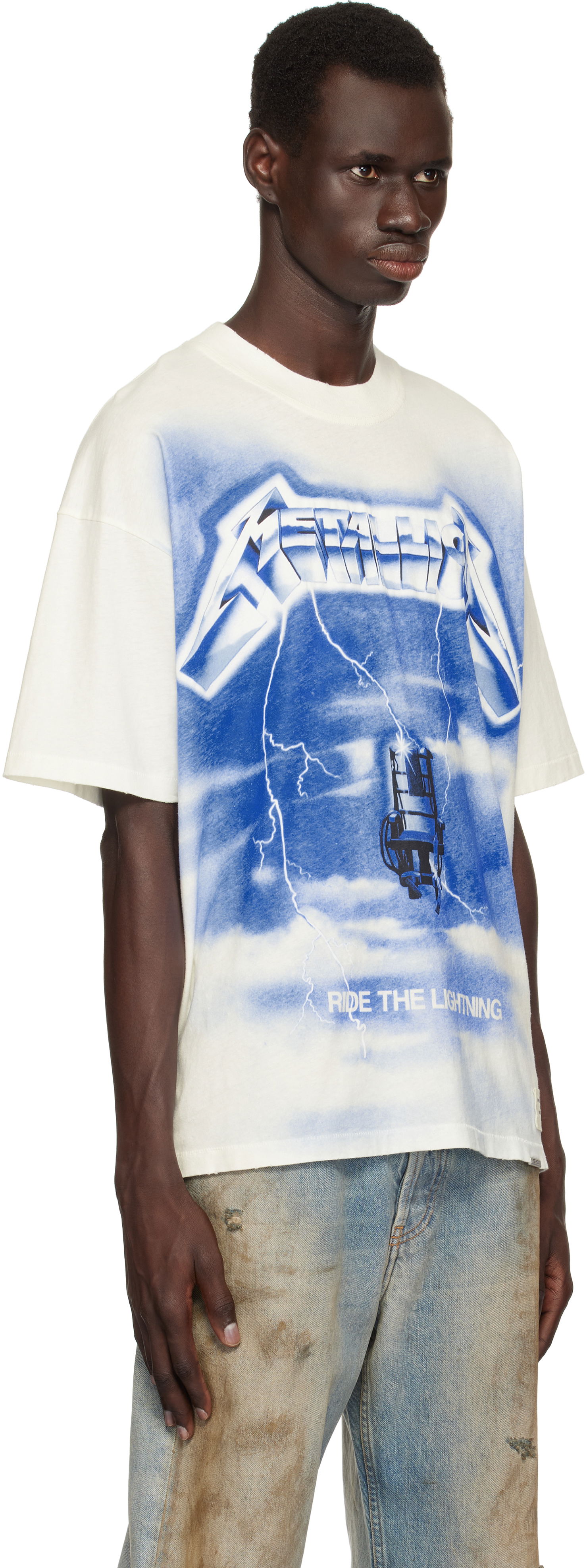 Majica Represent Clo Represent 'Metallica Ride the Lightning' Graphic Print T-Shirt Bela | MLM4382, 1