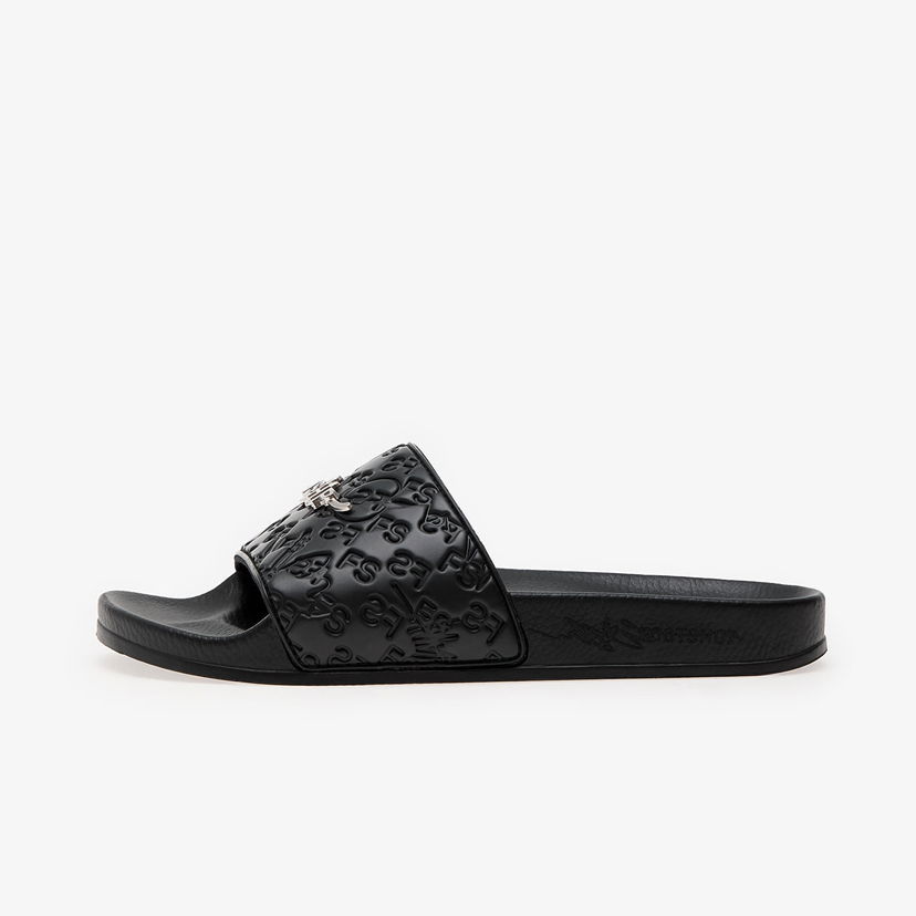 Superge in čevlji Footshop FTSHP Monogram Slides Black Črna | FTSHP_399