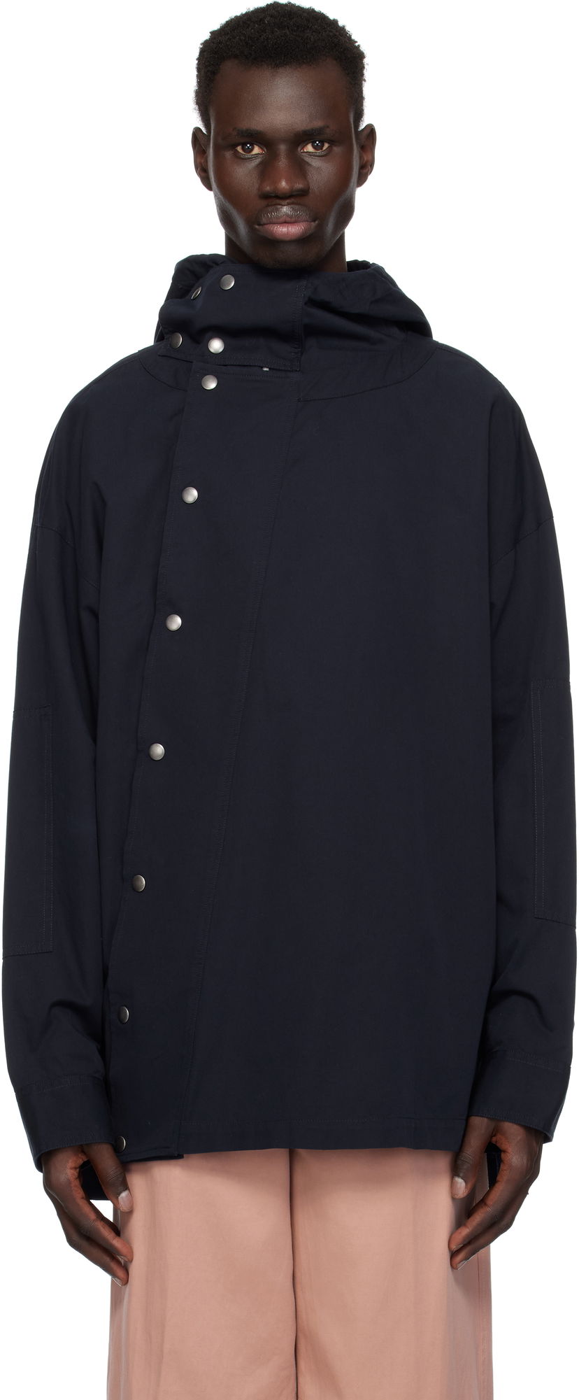 Vetrovka Dries Van Noten Dries Van Noten Asymmetric Jacket Mornarica | 251-020741-1463