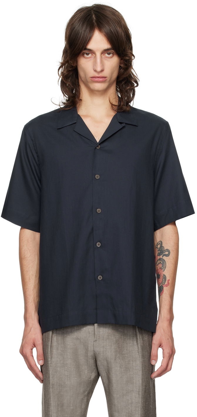 Srajce Paul Smith Paul Smith Short Sleeve Button-Down Shirt Mornarica | M1R-905U-N02417-49