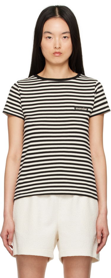 Majica Moncler Moncler Striped T-Shirt Črna | K10938C0004989AZC, 0