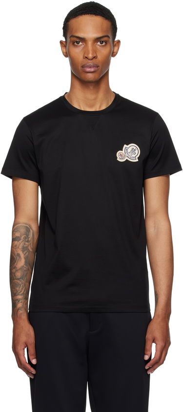 Majica Moncler Moncler Double Logo Patch Cotton T-Shirt Črna | K20918C000358390Y, 0