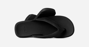 Superge in čevlji UGG Seaside II Leather Flip-Flops Črna | 1166610-BLK, 3