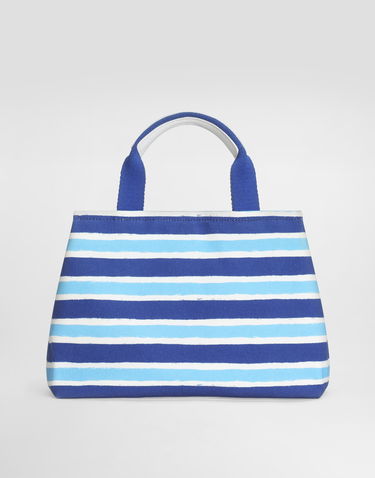 Torbica Dolce & Gabbana Dolce & Gabbana Striped Canvas Handbag with Rope Charm Modra | EB0116AF538HC5KW, 2