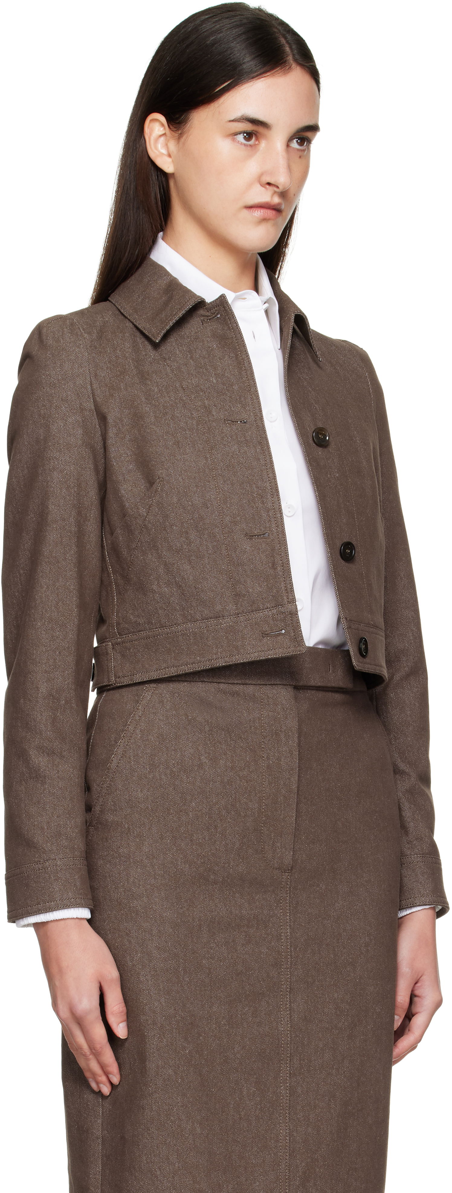 Jakna Max Mara Max Mara Carpa Cropped Jacket Rjava | 2511041013600, 1