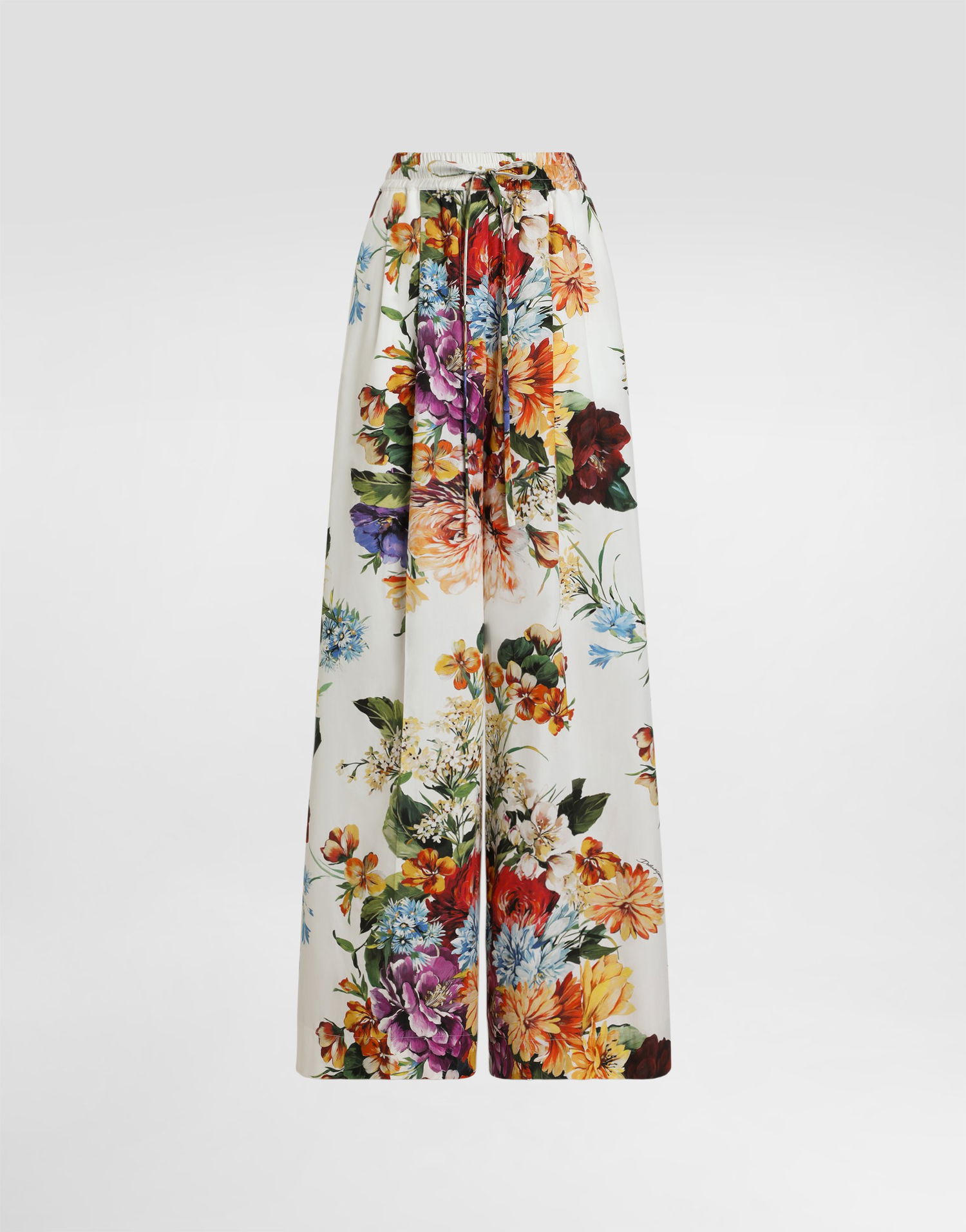 Hlače Dolce & Gabbana Dolce & Gabbana Flower Bouquet-Print Poplin Trousers Večbarvna | FTDCOTHS5TRHA5PC, 0
