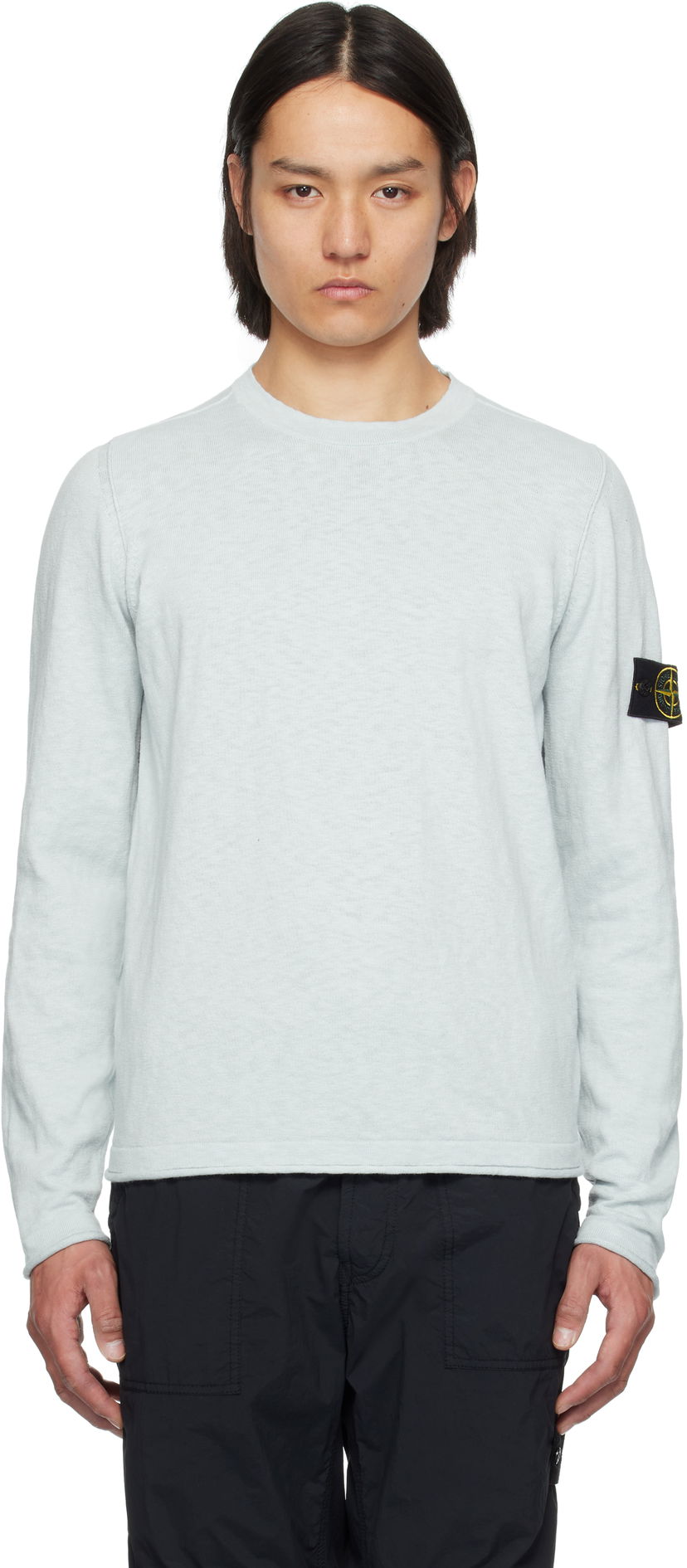 Pleteni pulover Stone Island Stone Island Cotton Nylon Sweater Zelena | K1S15 5100052 S00B0